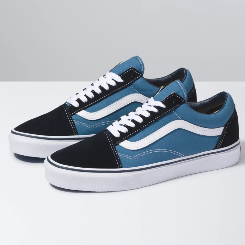 Old Skool blue and black Vans